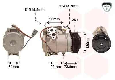 Компрессор кондиционера Van Wezel 5300K726