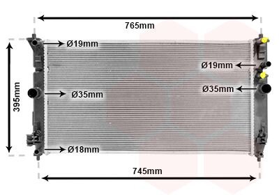 Радиатор охлаждения двигателя Van Wezel 53012704