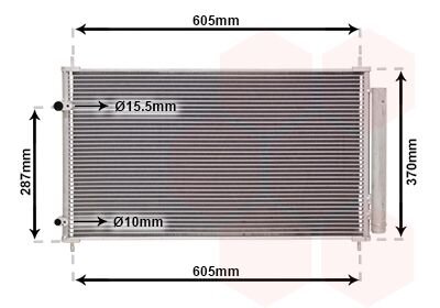 Радиатор кондиционера (Конденсатор) Van Wezel 53015709