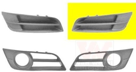 Решетка бампера переднего (заглушка) левая Van Wezel 5396591