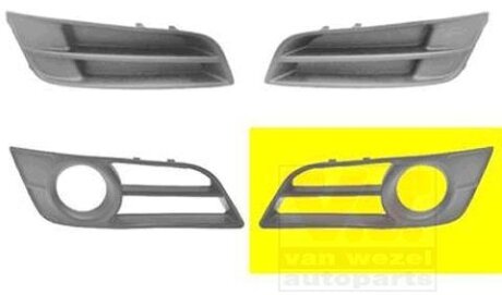 Решетка бампера переднего (заглушка) левая Van Wezel 5396593