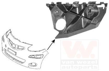 Кронштейн бампера переднего, левый Van Wezel 5403567
