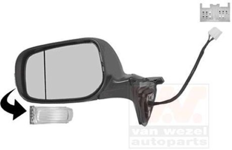 Зеркало наружное заднего вида левое Van Wezel 5406807