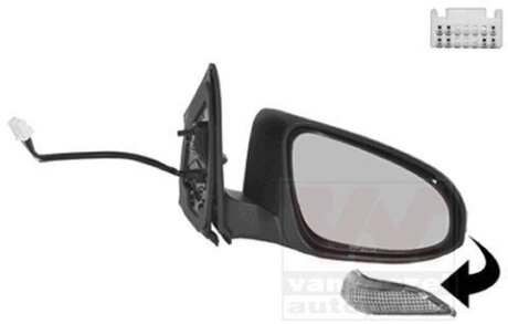 Зеркало наружное заднего вида правое Van Wezel 5407808
