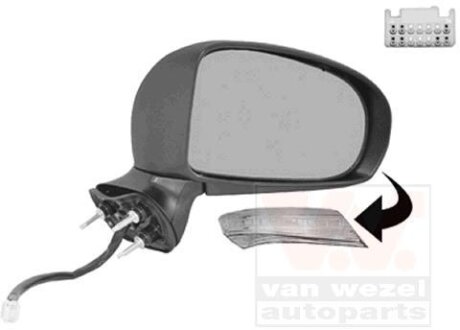 Зеркало наружное заднего вида правое Van Wezel 5420808
