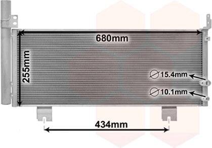 Радиатор кондиционера (Конденсатор) Van Wezel 56015701