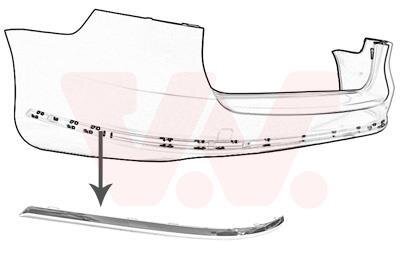 Накладка бампера заднего левая Van Wezel 5740553