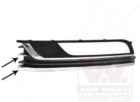 Решетка бампера переднего (заглушка) левая Van Wezel 5740595