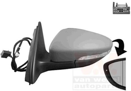 Зеркало наружное заднего вида левое Van Wezel 5772807