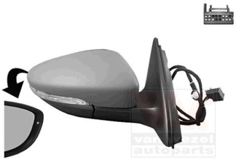 Зеркало наружное заднего вида правое Van Wezel 5772808