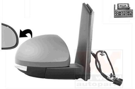 Зеркало наружное заднего вида правое Van Wezel 5776808