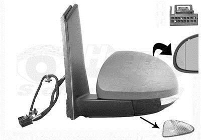 Зеркало наружное заднего вида левое Van Wezel 5776827