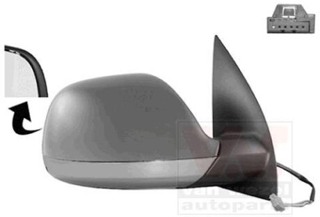 Зеркало наружное заднего вида правое Van Wezel 5785808