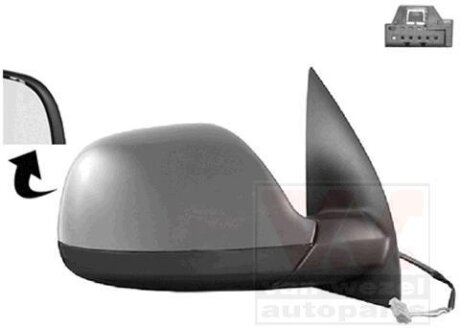 Зеркало наружное заднего вида правое Van Wezel 5785818