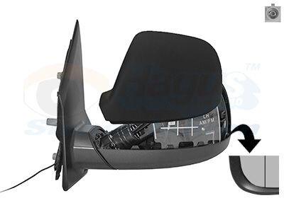 Зеркало наружное заднего вида левое Van Wezel 5791803