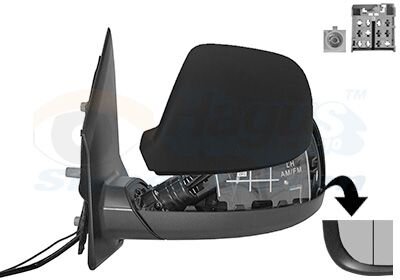 Зеркало наружное заднего вида левое Van Wezel 5791805