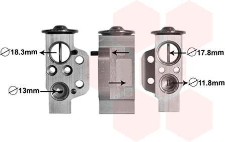 Клапан расширительный кондиционера Van Wezel 58001333
