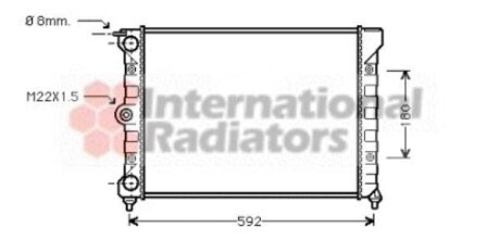 Радиатор охлаждения двигателя Van Wezel 58002011