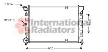 Радиатор охлаждения двигателя Van Wezel 58002018