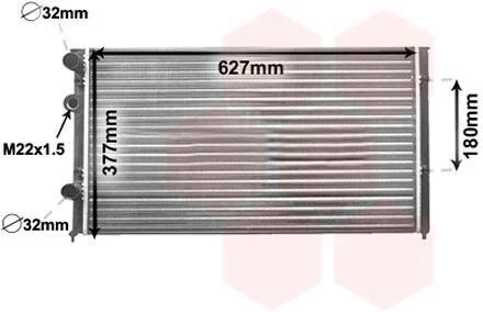 Радиатор охлаждения двигателя Van Wezel 58002027