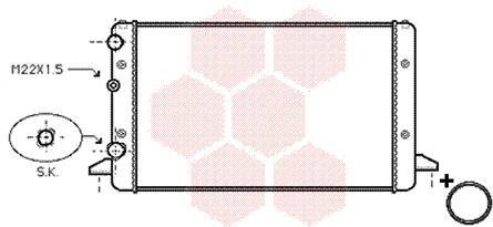 Радиатор охлаждения двигателя Van Wezel 58002121