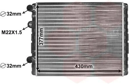 Радиатор охлаждения двигателя Van Wezel 58002129
