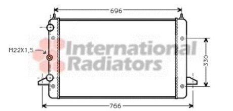 Радиатор охлаждения двигателя Van Wezel 58002135