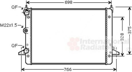 Радиатор охлаждения двигателя Van Wezel 58002184