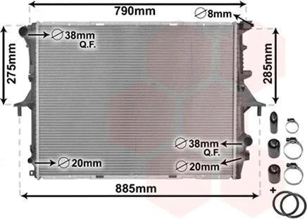 Радиатор охлаждения двигателя Van Wezel 58002214