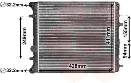 Радиатор охлаждения двигателя Van Wezel 58002346