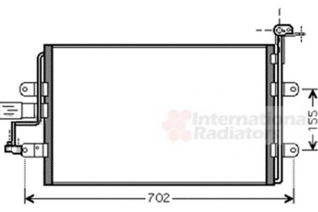 Радиатор кондиционера (Конденсатор) Van Wezel 58005262