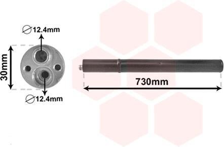 Осушитель кондиционера Van Wezel 5800D210
