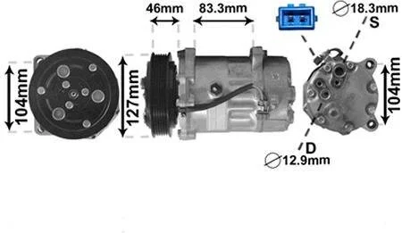 Компрессор кондиционера Van Wezel 5800K050