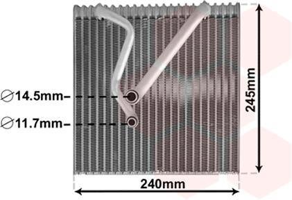 Испаритель кондиционера Van Wezel 5800V241