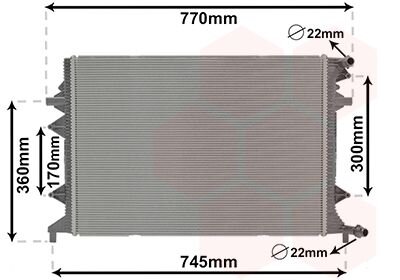 Радиатор охлаждения двигателя Van Wezel 58012705