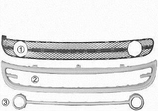 Решетка бампера переднего Van Wezel 5803499