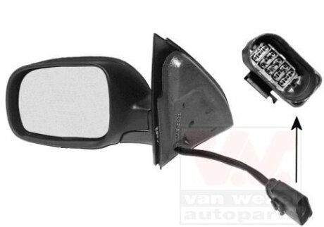 Зеркало наружное заднего вида левое Van Wezel 5817807