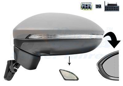 Зеркало наружное заднего вида левое Van Wezel 5819827