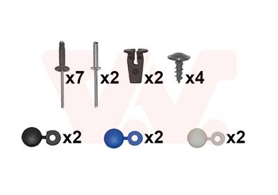 Крепление монтажное бампера, комплект Van Wezel 5829794