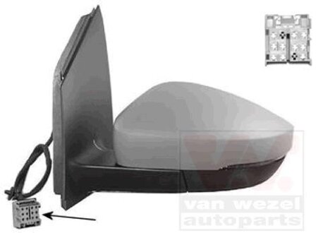 Зеркало наружное заднего вида левое Van Wezel 5829823