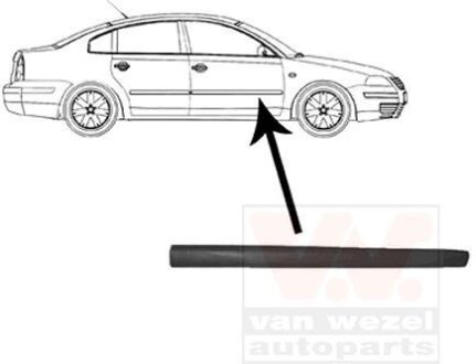 Накладка двери передней правой Van Wezel 5836424