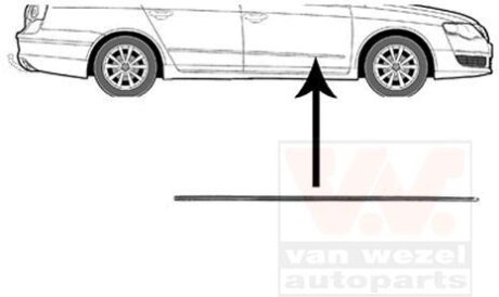 Накладка двери передней правой Van Wezel 5839404