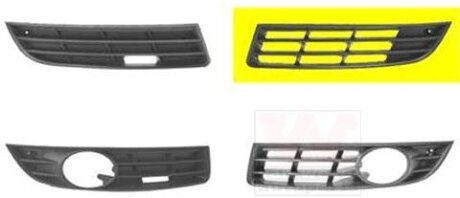 Решетка бампера переднего (заглушка) левая Van Wezel 5839591