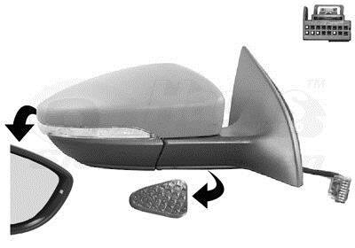 Зеркало наружное заднего вида правое Van Wezel 5841818