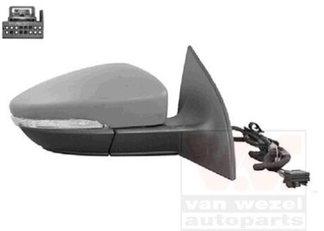 Зеркало наружное заднего вида правое Van Wezel 5849808