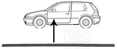 Накладка двери передней левой Van Wezel 5888427