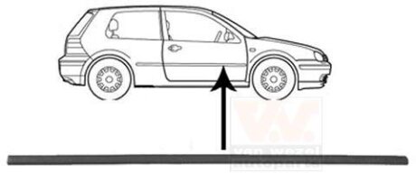 Накладка двери передней правой Van Wezel 5888428