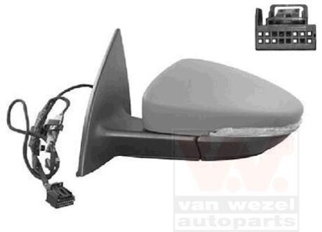Зеркало наружное заднего вида левое Van Wezel 5891807 (фото 1)