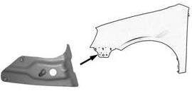 Панель передняя левая Van Wezel 5894671