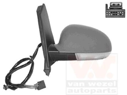 Зеркало наружное заднего вида левое Van Wezel 5895817